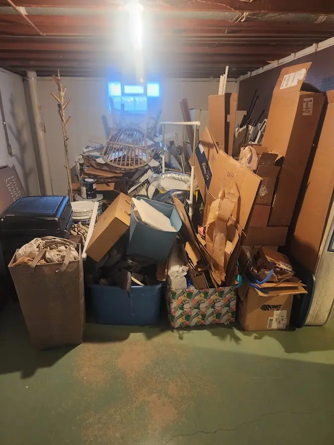 Roll-off dumpster container at job site for 2 Yard Dumpster Rental in Sinking Spring